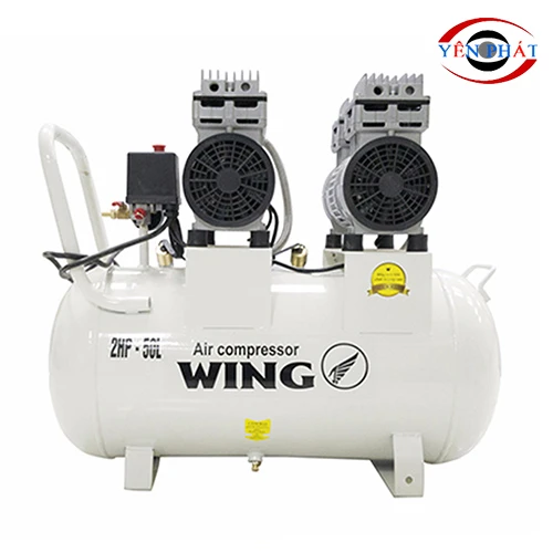 Máy nén hơi không dầu giảm âm Wing TW-OF550X2-50L