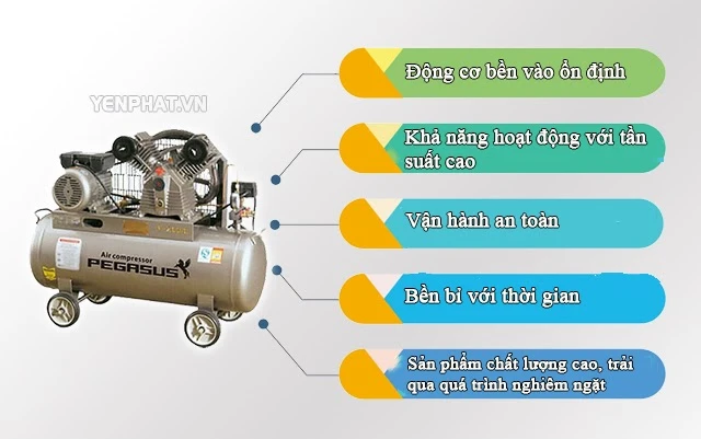 Ưu điểm vượt trội của máy nén khí Pegasus TM-W-1.6/10-500L