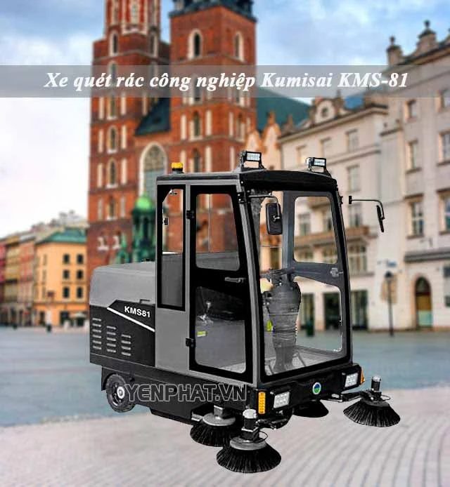 Xe quét rác đường công nghiệp Kumisai KMS-81 4