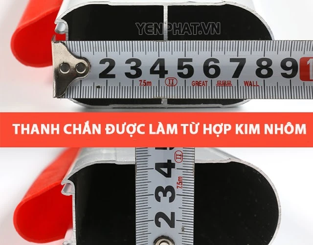 Tay cần có thiết kế dạng dài làm bằng chất liệu hợp kim nhôm