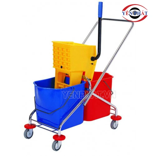 Xe vắt móp đôi 46 lít khung inox 3
