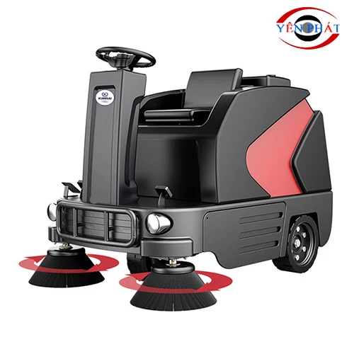 Xe quét rác ngồi lái nhà xưởng Kumisai KMS-S6 3