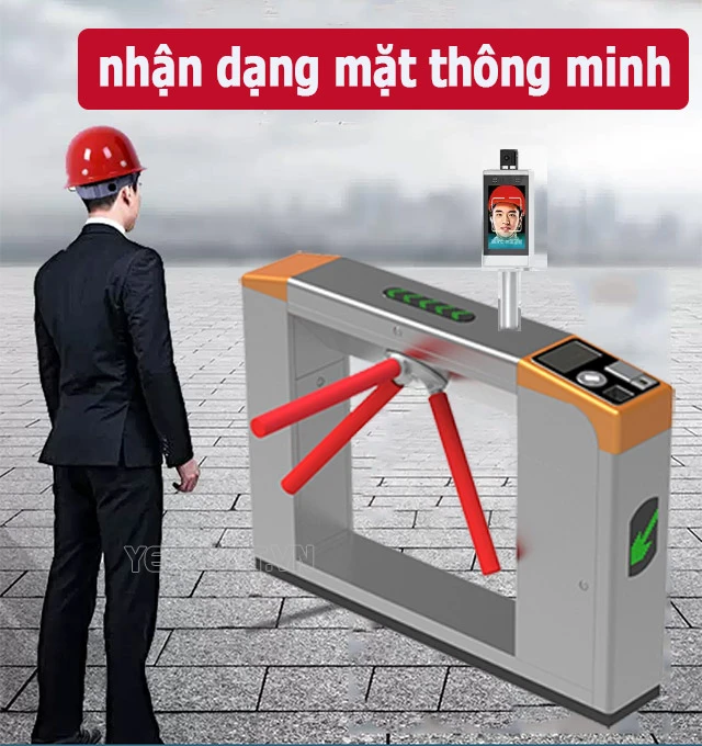 Cổng xoay 3 càng Tripod Turnstile TC-S806 có hệ thống nhận diện xác minh