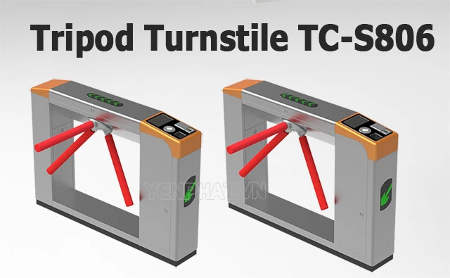 Cổng xoay 3 càng Tripod Turnstile TC-S806 thiết kế sắc nét