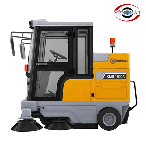 Xe quét rác công nghiệp ngồi lái Kumisai KMS 1900A 4