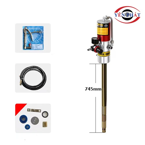 Máy bơm mỡ khí nén thanh dài Palada PD-185A 6