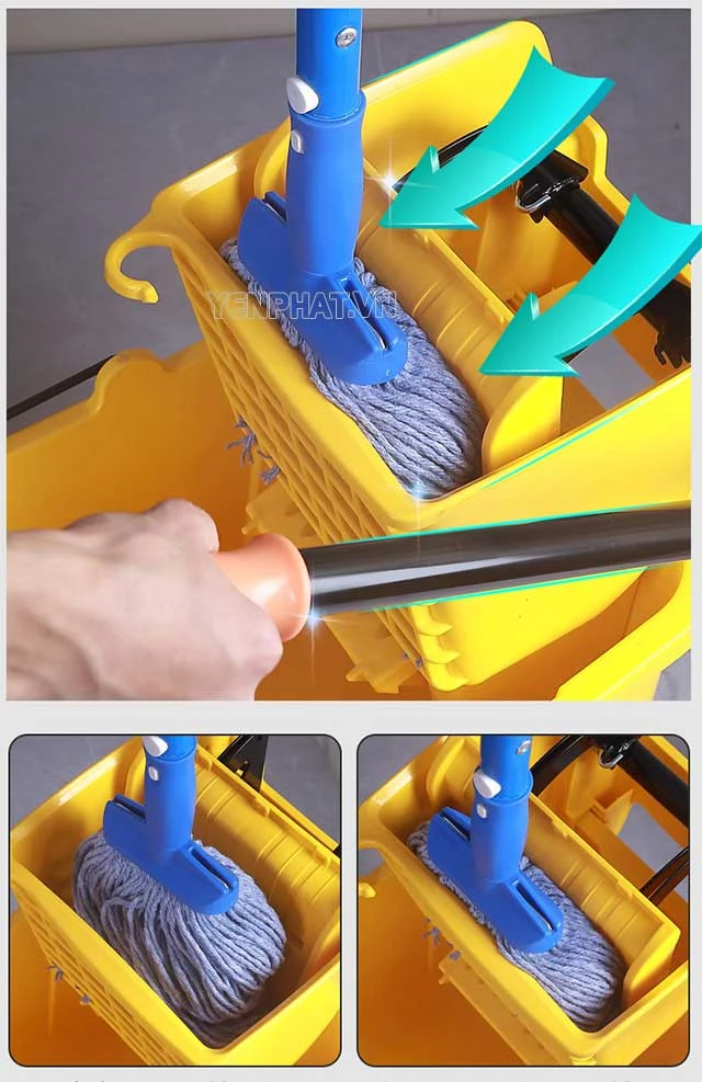 Xe dọn vệ sinh B-038 thiết kế đơn giản