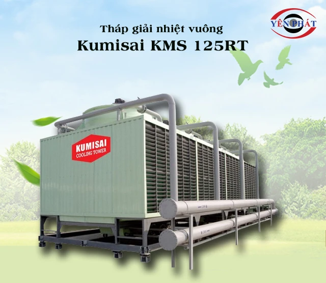 Mua tháp giải nhiệt vuông KMS 125RT chính hãng ở đâu giá tốt