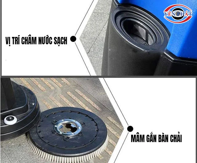 bàn chà và bộ phận châm nước