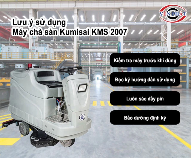 lưu ý khi dùng Máy chà sàn Kumisai KMS 2007