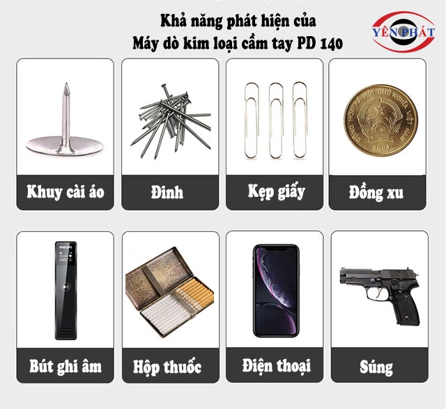 khả năng phát hiện của Máy dò PD140