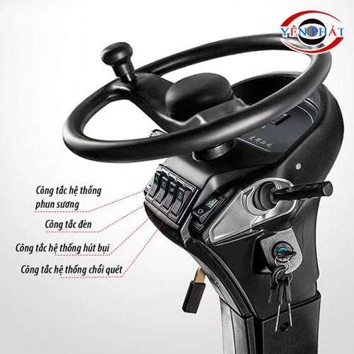 Xe quét rác công nghiệp ngồi lái Kumisai KMS-S10 4
