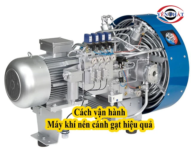 cách vận hành máy khí nén cánh gạt 