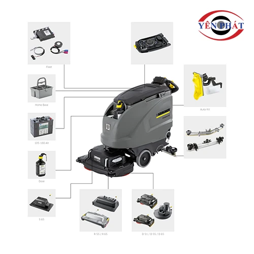 Máy chà sàn liên hợp Karcher Model B60W BpDose 3