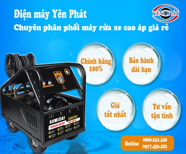 mua máy rửa xe cao áp tại Yên Phát