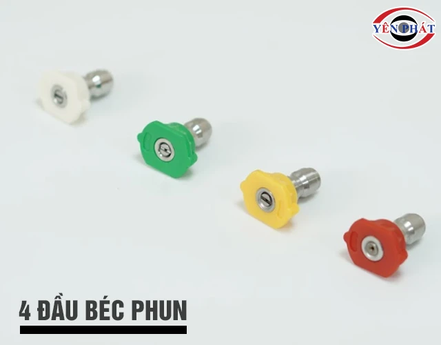 4 loại béc phun máy rửa xe