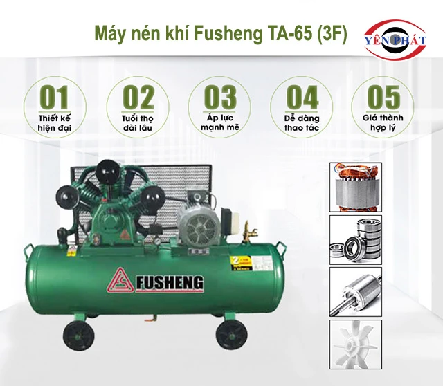ưu điểm của Máy nén khí Fusheng TA-65 (3F) 