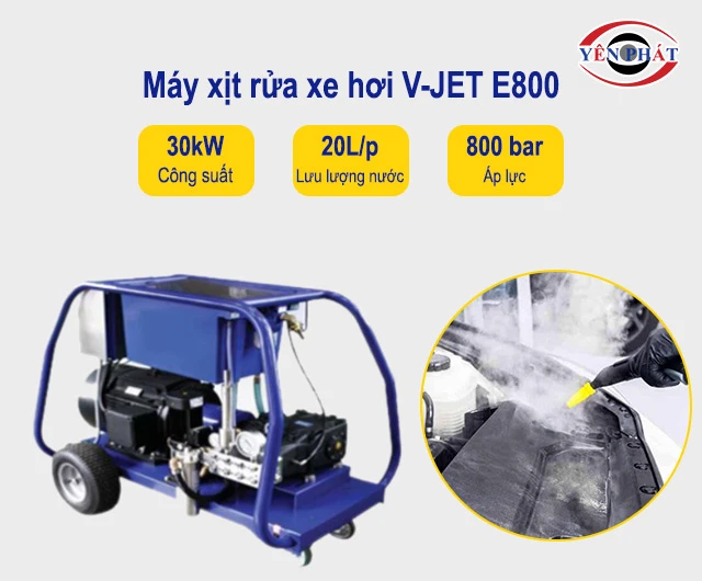 Máy xịt rửa xe V-JET E800 xịt rửa siêu nhanh