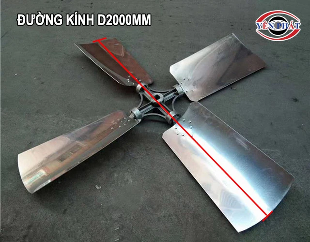 kích thước Cánh quạt tháp làm mát D2000mm