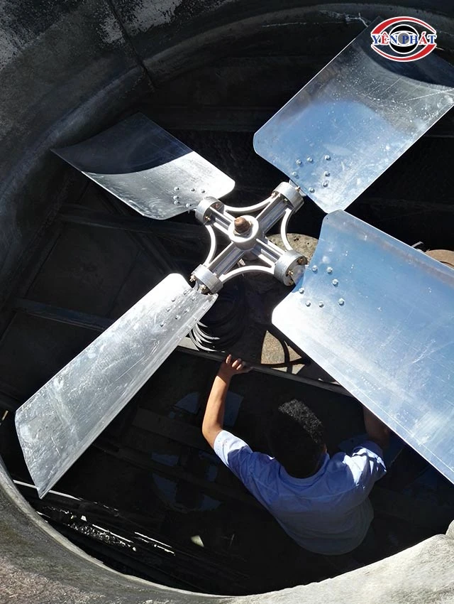 lắp ráp Cánh quạt tháp làm mát D2000mm