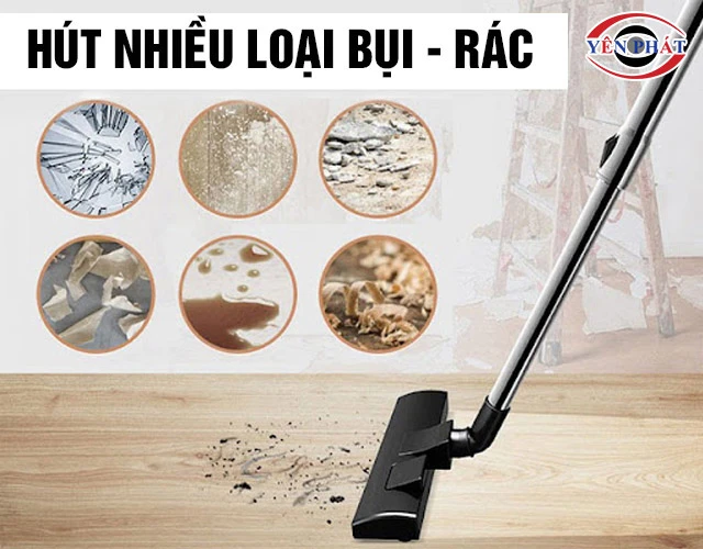 khả hút nhiều loại bụi
