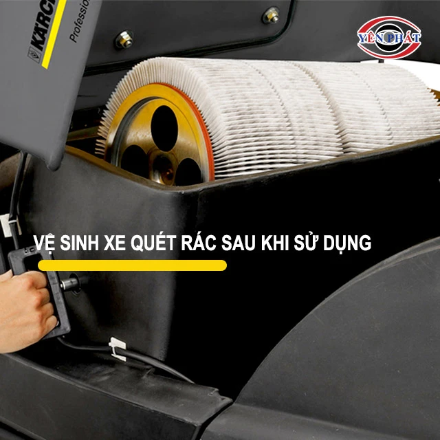 vệ sinh bộ lọc xe quét rác