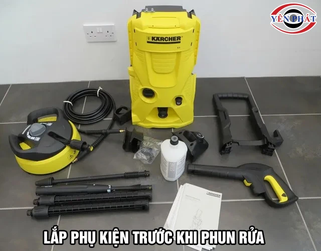 Lắp máy phun rửa xe áp lực Karcher K4.600 