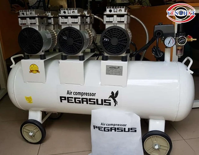 Máy nén khí không dầu giảm âm Pegasus TM-OF750x3-120L khí sạch