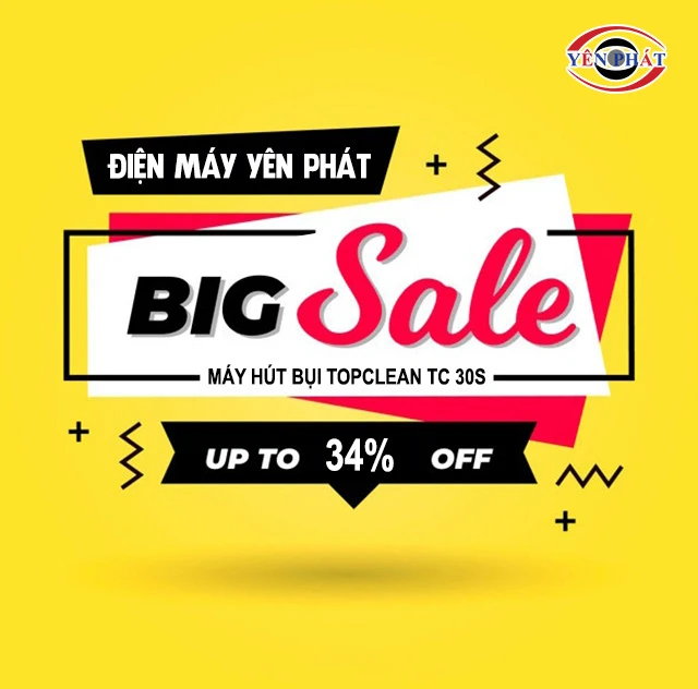 yên phát sale máy hút bụi TopClean TC 30S