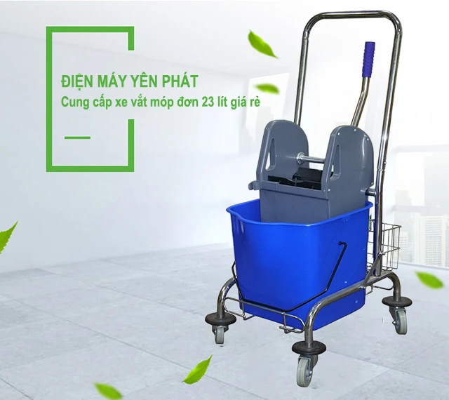 yên phát cung cấp xe vắt móp đơn 23 lít chính hãng