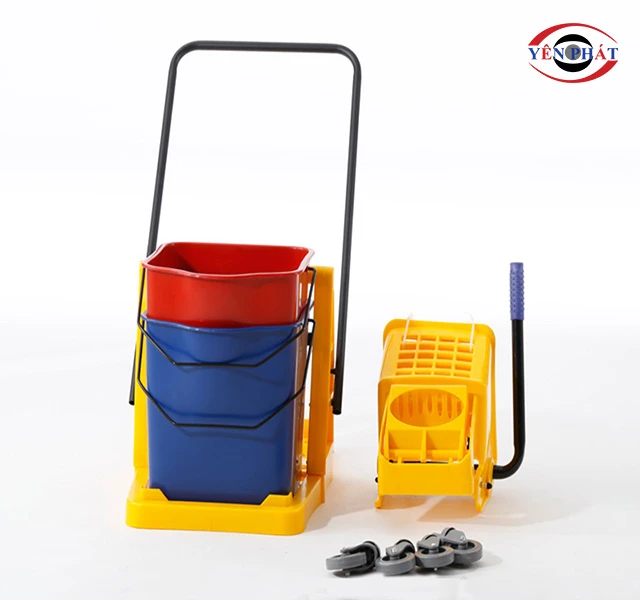 cấu tạo của Xe vắt móp đôi 46 lít khung nhựa