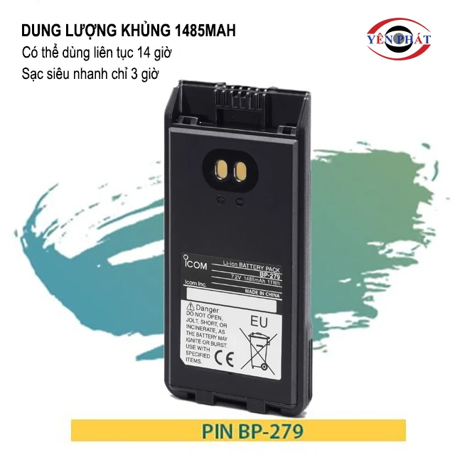 pin của Máy bộ đàm cầm tay ICOM IC-F1000T