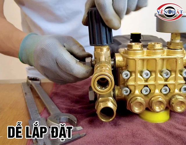 lắp van tiết lưu máy rửa xe cao áp