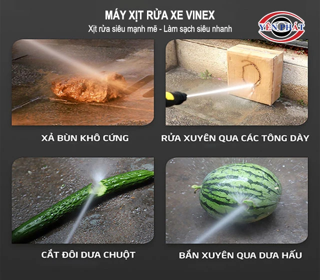 hút và xịt rửa siêu mạnh