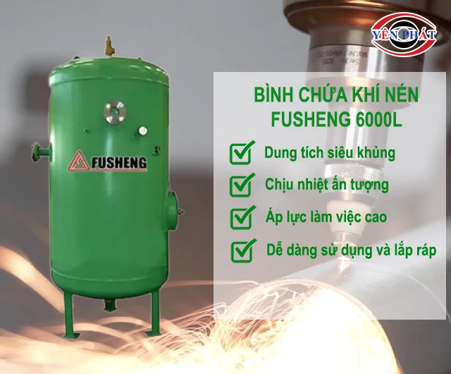 ưu điểm của Bình chứa khí nén Fusheng 6000L 