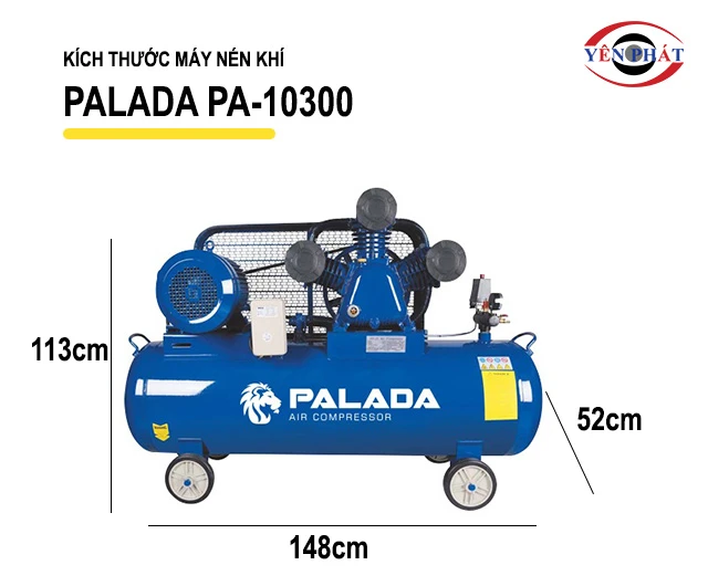 kích thước máy nén khí Palada PA-10300