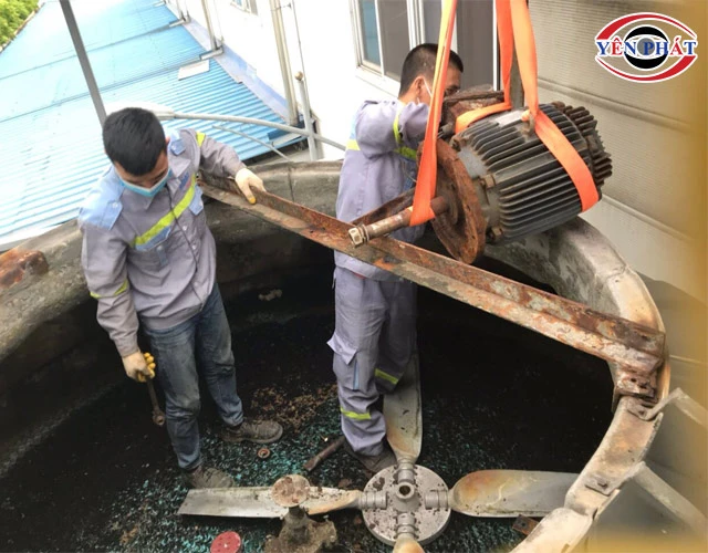 bảo dưỡng cánh quạt tháp làm mát D3800mm định kỳ