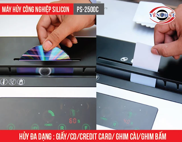 chế độ huỷ đa dạng của máy hủy tài liệu Silicon PS-2500C 