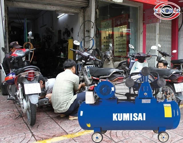 Máy nén khí cho tiệm sửa xe máy Kumisai
