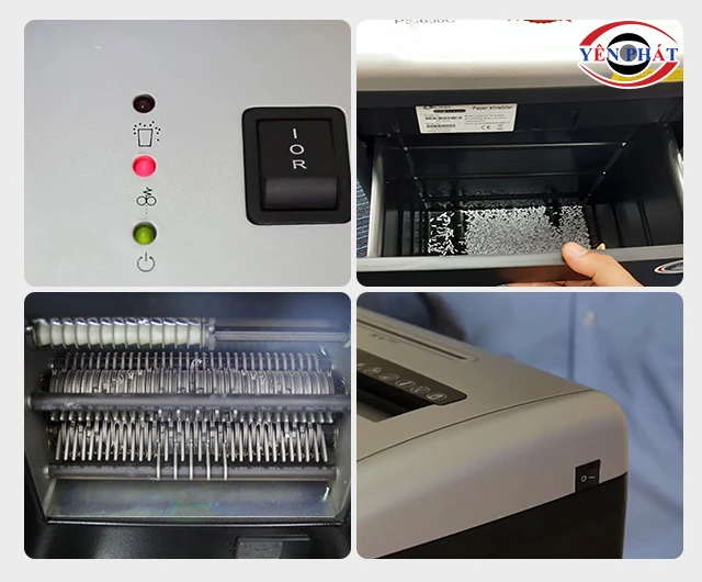 các bộ phân của máy hủy tài liệu Silicon PS-650C