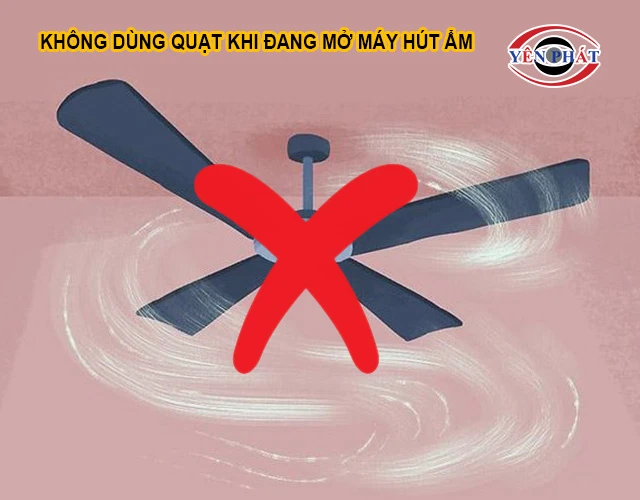 không mở quạt khi dùng máy hút ẩm Rowenta 