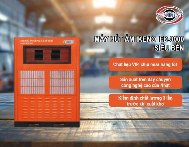 Máy hút ẩm IKENO IFD-3000 siêu bền