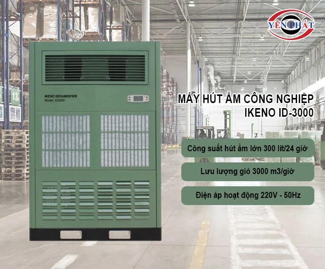 công suất hút ẩm mạnh mẽ