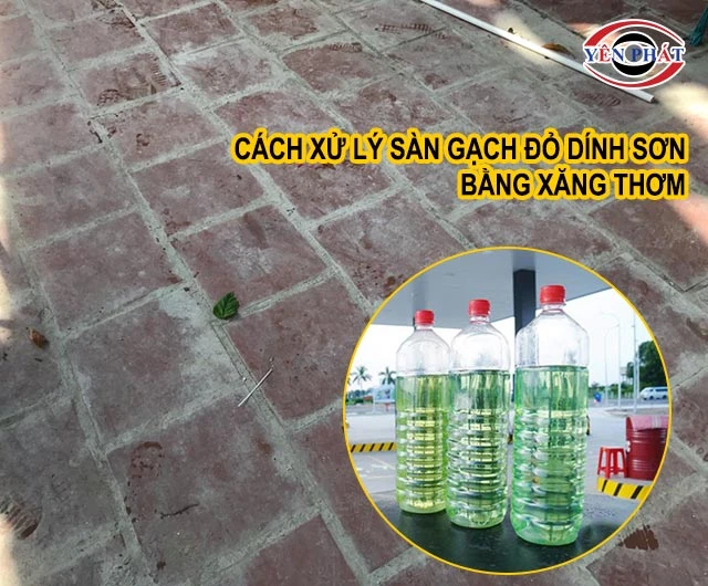 Cách xử lý sàn gạch đỏ dính sơn 