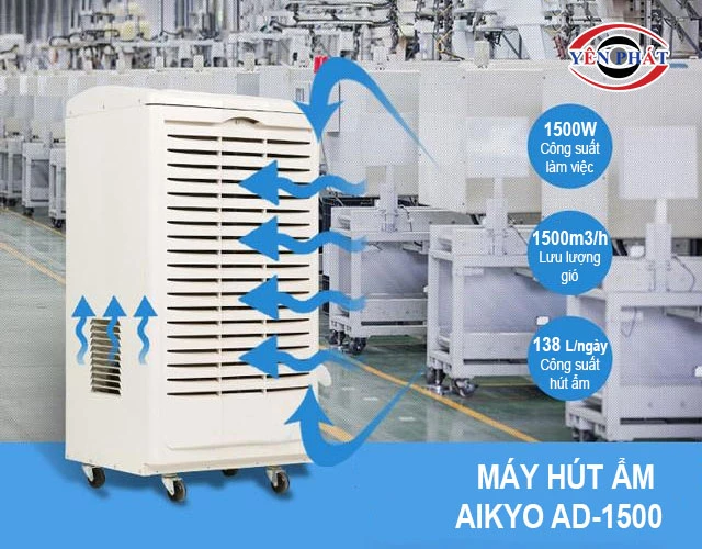 công suất của Máy hút ẩm Aikyo AD-1500