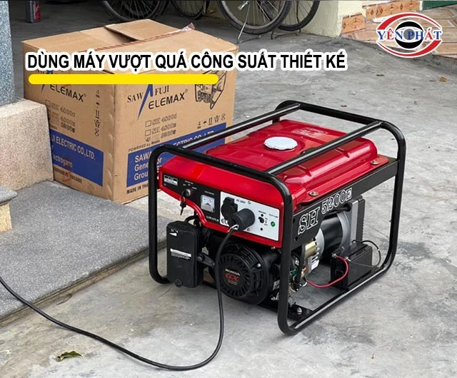 máy hoạt động quá công suất