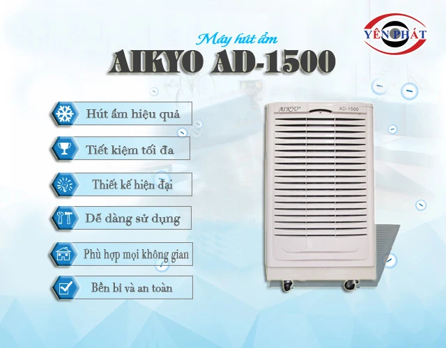 ưu điểm của Máy hút ẩm Aikyo AD-1500