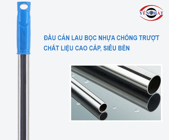Cán lau inox của Cây lau nhà màu xanh 40 cm