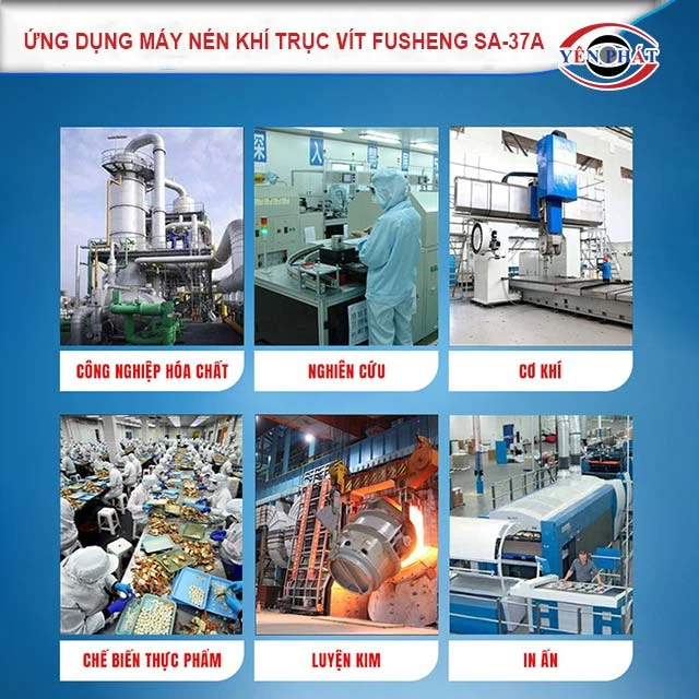 ứng dụng của Máy nén khí trục vít Fusheng SA-37A