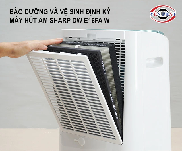 vệ sinh máy hút ẩm Sharp DW E16FA W định kỳ